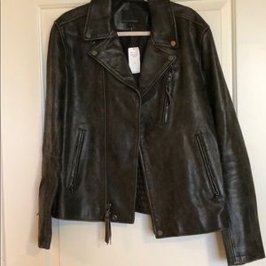 NWT men’s banana republic leather jacket